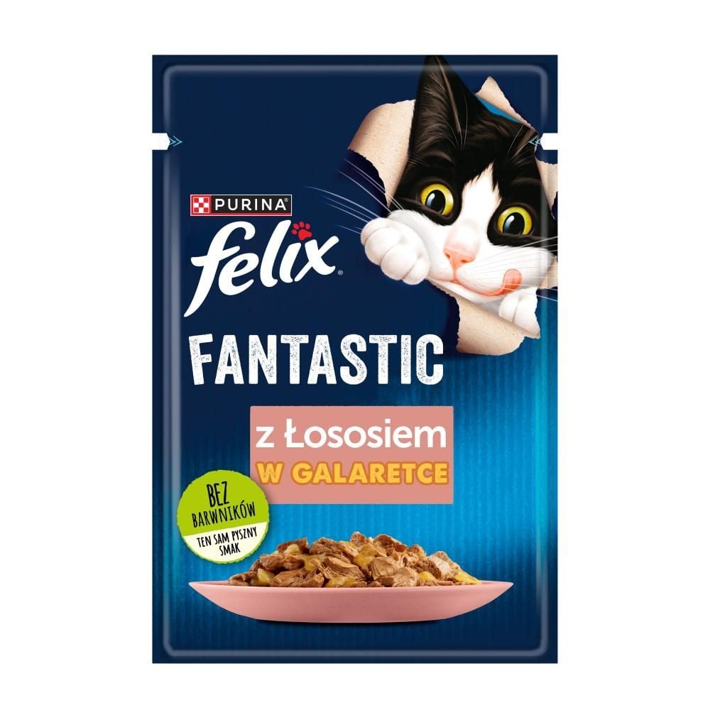 Felix Fantastic Karma dla kotów z łososiem w galaretce 85 g