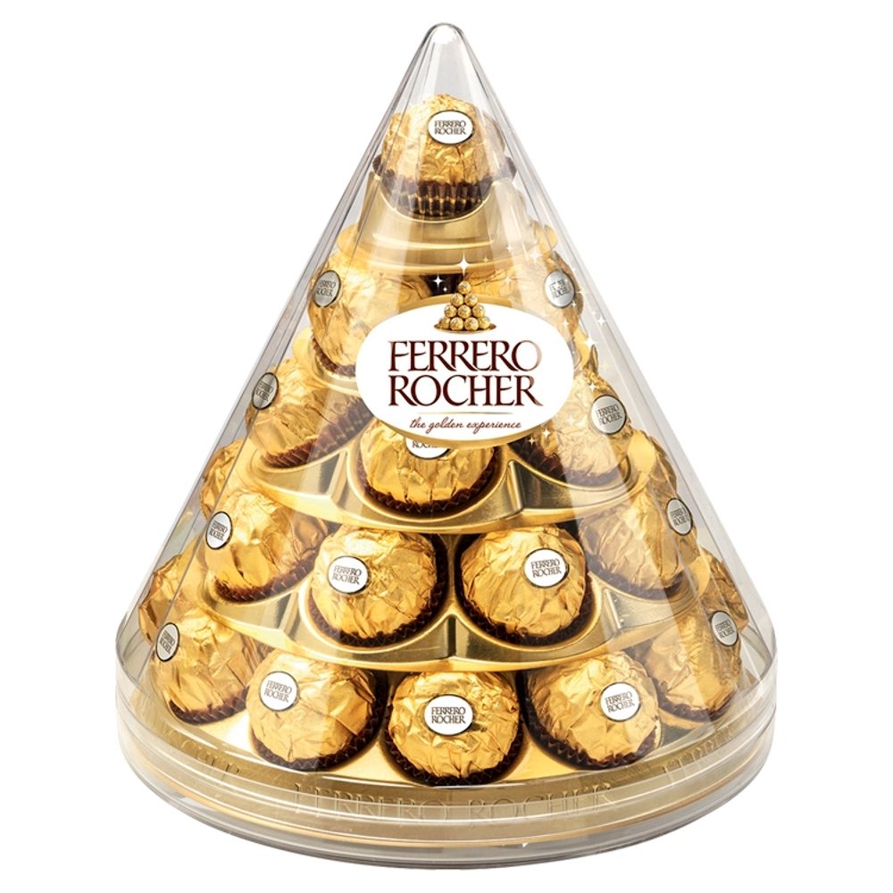 Ferrero Rocher Chrupiący wafelek z kremowym nadzieniem i orzechem laskowym w czekoladzie 350 g