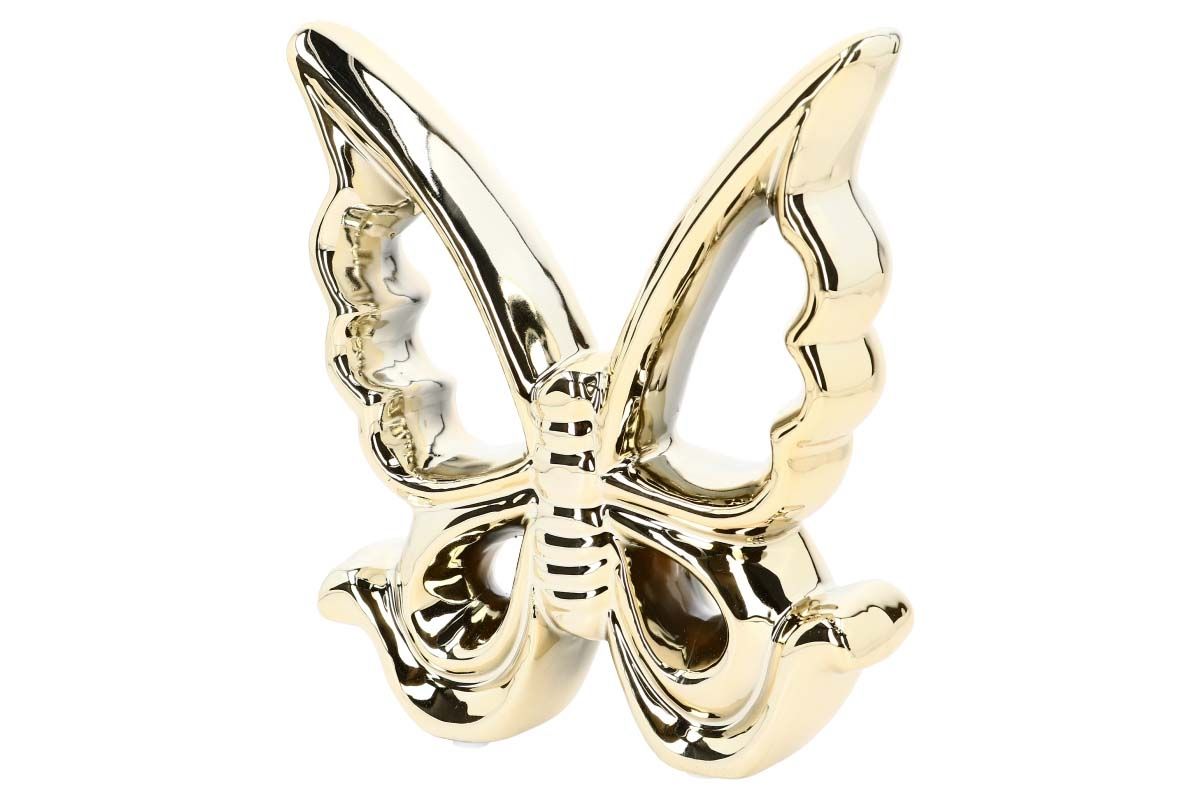 Figurka Ceramiczna Motyl Em&Em Złoty 16 cm