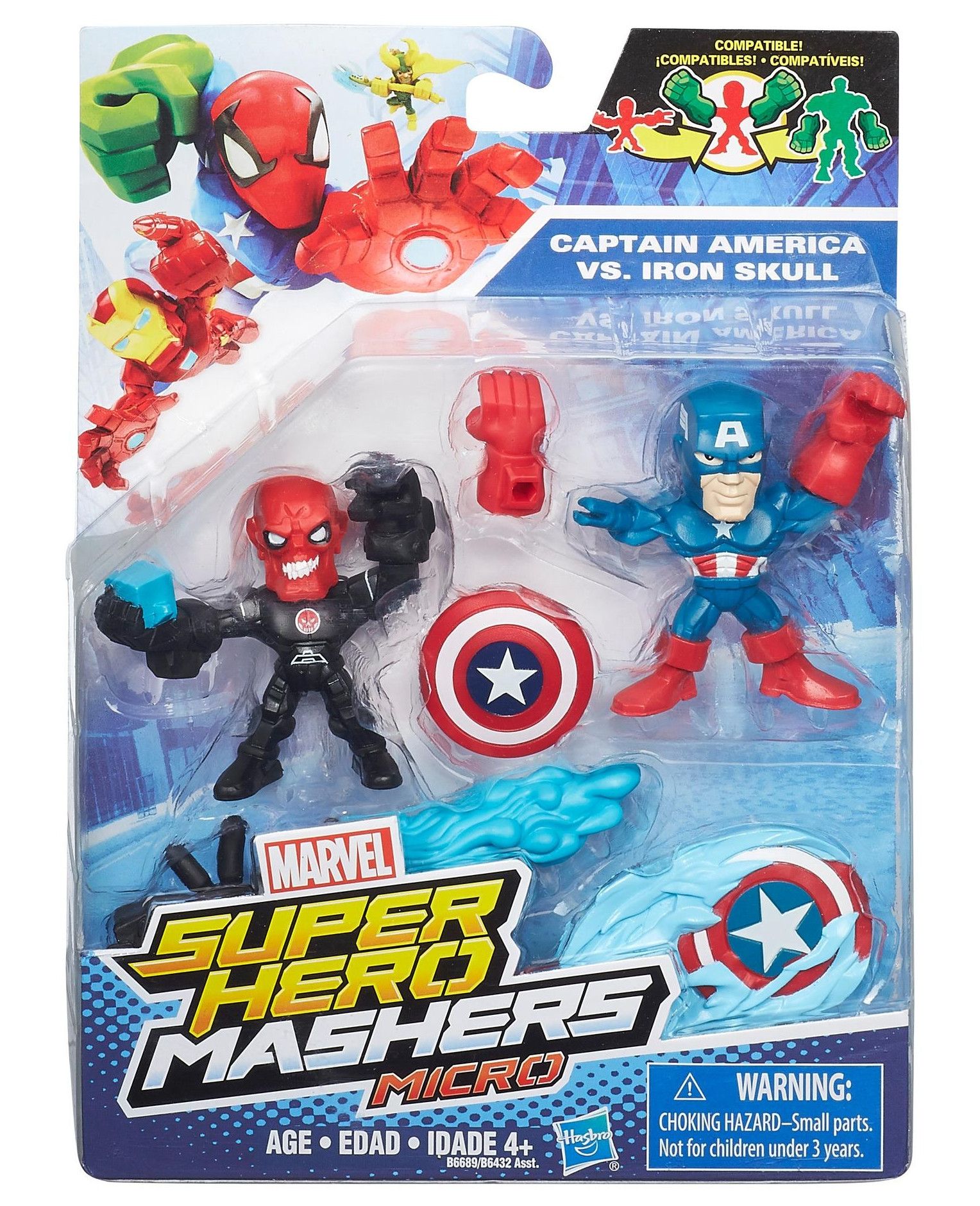Figurka HASBRO Marvel Super Hero Mashers Micro: Capitan America vs Iron Skull