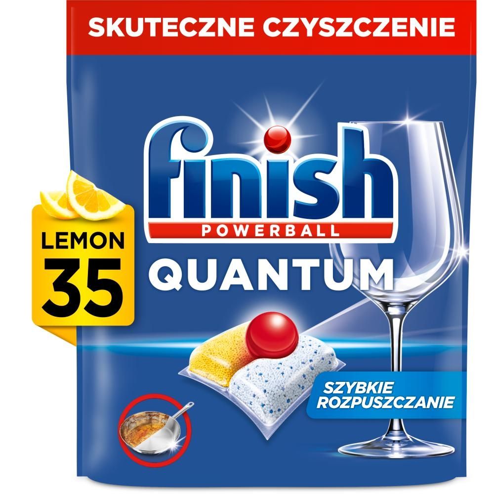 Finish Quantum Lemon Kapsułki do mycia naczyń w zmywarce 364 g (35 sztuk)