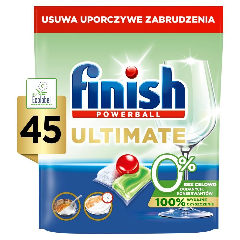 Finish Ultimate 0 % Kapsułki do mycia naczyń w zmywarce 571,5 g (45 sztuk)