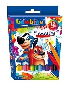 Zdjęcia - Pisak Bambino Flamastry do papieru 12 kolorów 