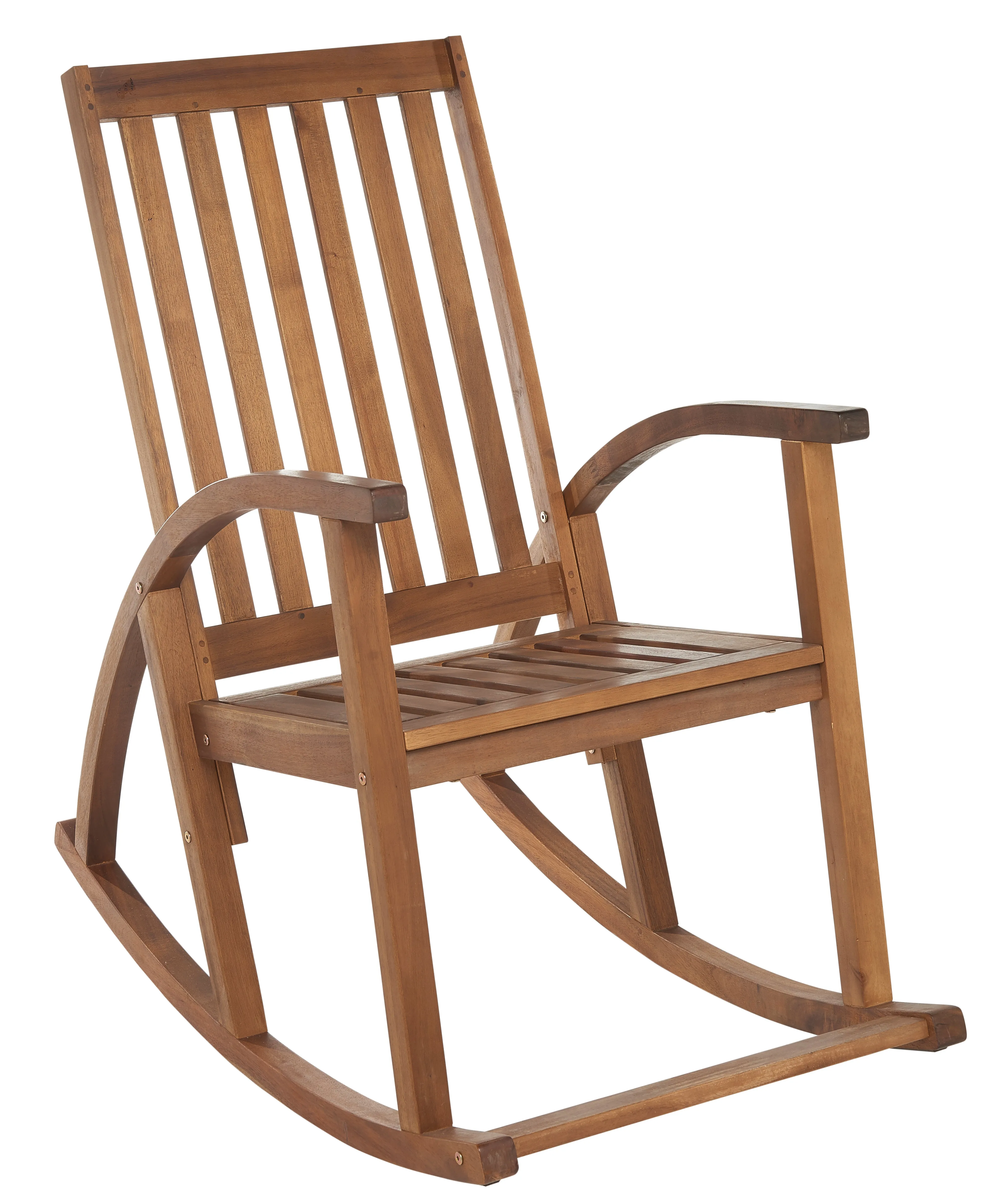 Fotel bujany CARREFOUR Drewniane krzesło bujane GD17344
