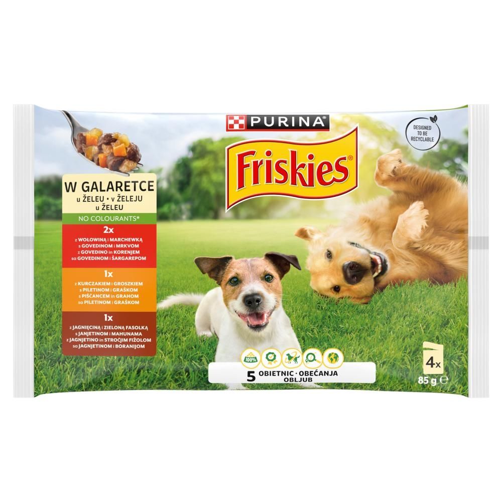 Friskies Karma dla dorosłych psów w galaretce 4 x 85 g