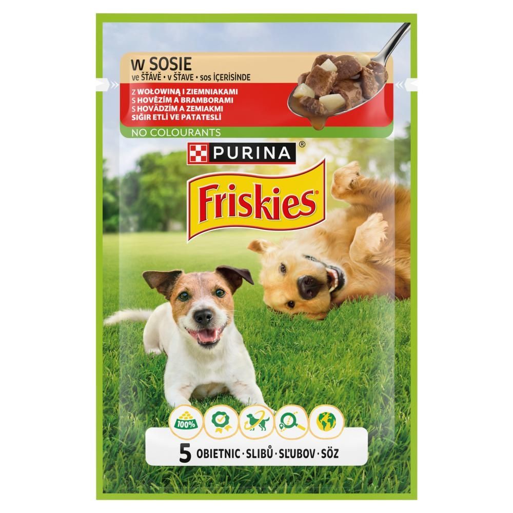 Friskies Karma dla dorosłych psów w sosie z wołowiną i ziemniakami 85 g