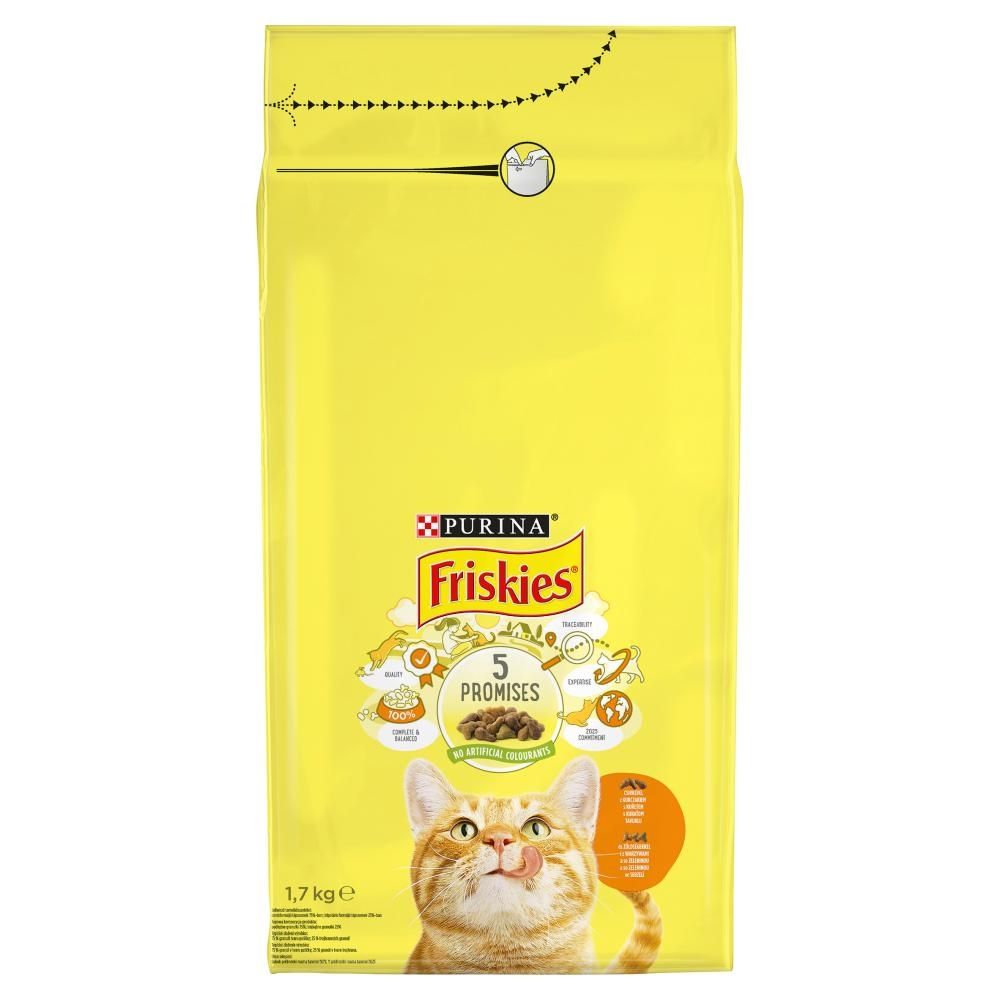 Friskies Karma dla kotów z kurczakiem i z warzywami 1,7 kg