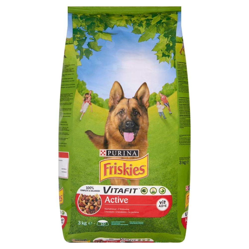 Friskies Vitafit Active z wołowiną Karma dla dorosłych psów 3 kg