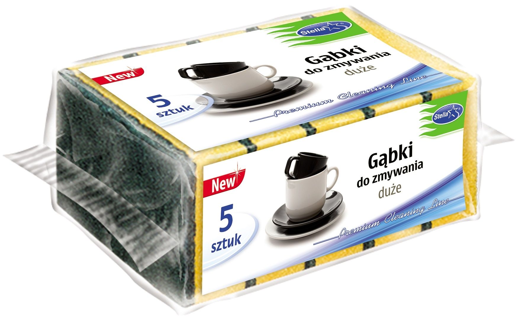 Gąbka STELLA ST Gąbki do zmywania duże 5szt.