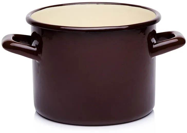 Garnek FLORENTYNA Gładki 14 cm Brązowy 0G0172