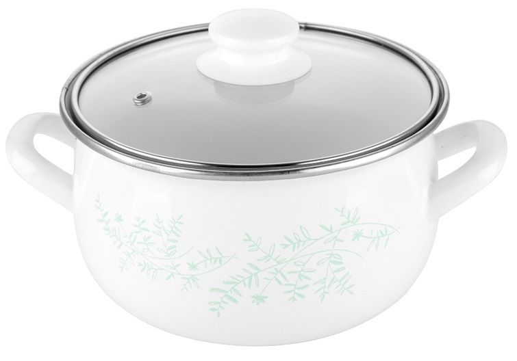 Garnek z Pokrywą FLORENTYNA Leaves 18 cm 3,2 l