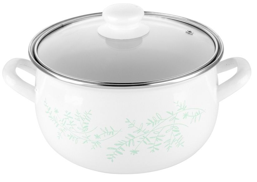 Garnek z pokrywą FLORENTYNA Leaves 20 cm 3,8 l