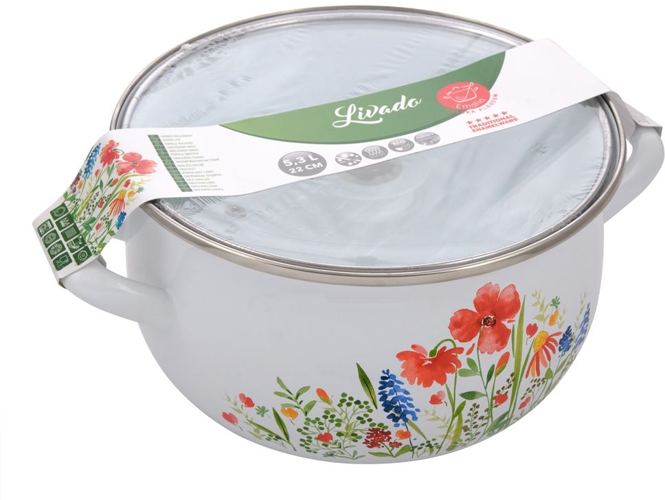 Garnek z pokrywą FLORENTYNA Livado 22 cm 5.3 l 0G0268