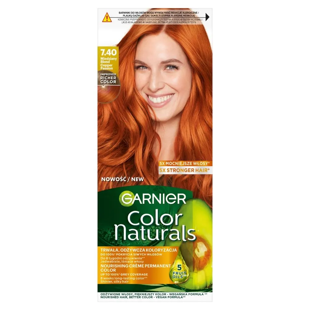 Garnier Color Naturals Krem koloryzujący 7.40 miedziany blond
