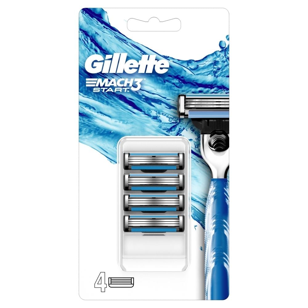Ostrze W Maszynce Do Golenia Krzyżówka Gillette Mach3 Start Ostrza do maszynki do golenia, 4 sztuki - Zakupy