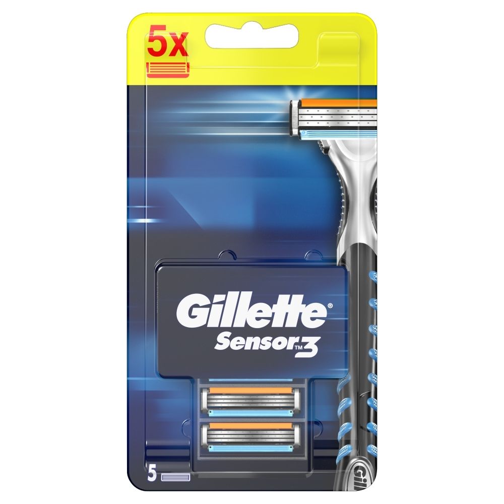 Gillette Sensor3 Ostrza wymienne do maszynki do golenia, 5 sztuki