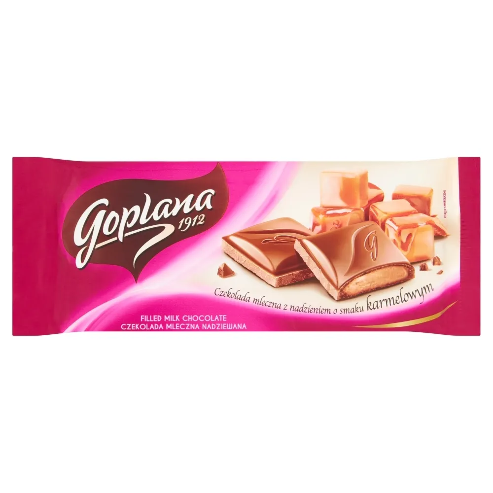 W Co Goplana Zamieniła Grabca Goplana Czekolada mleczna z nadzieniem o smaku karmelowym 95 g - Zakupy