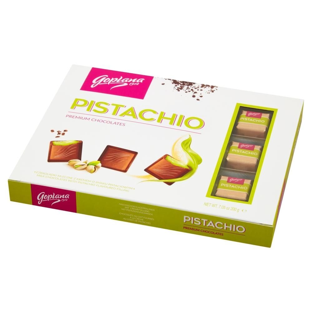 Goplana Czekoladki mleczne z kremem o smaku pistacjowym 200 g