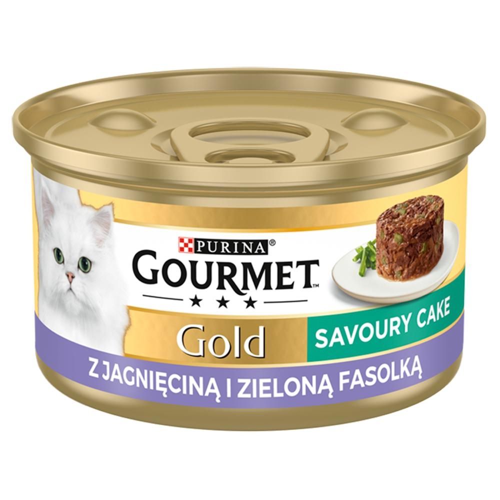 Gourmet Gold Karma dla kotów savoury cake z jagnięciną i zieloną fasolą 85 g