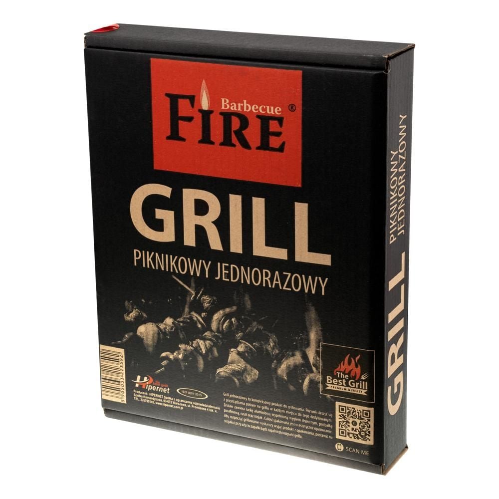Fire Barbecue Grill jednorazowy z węglem drzewnym i podpałką