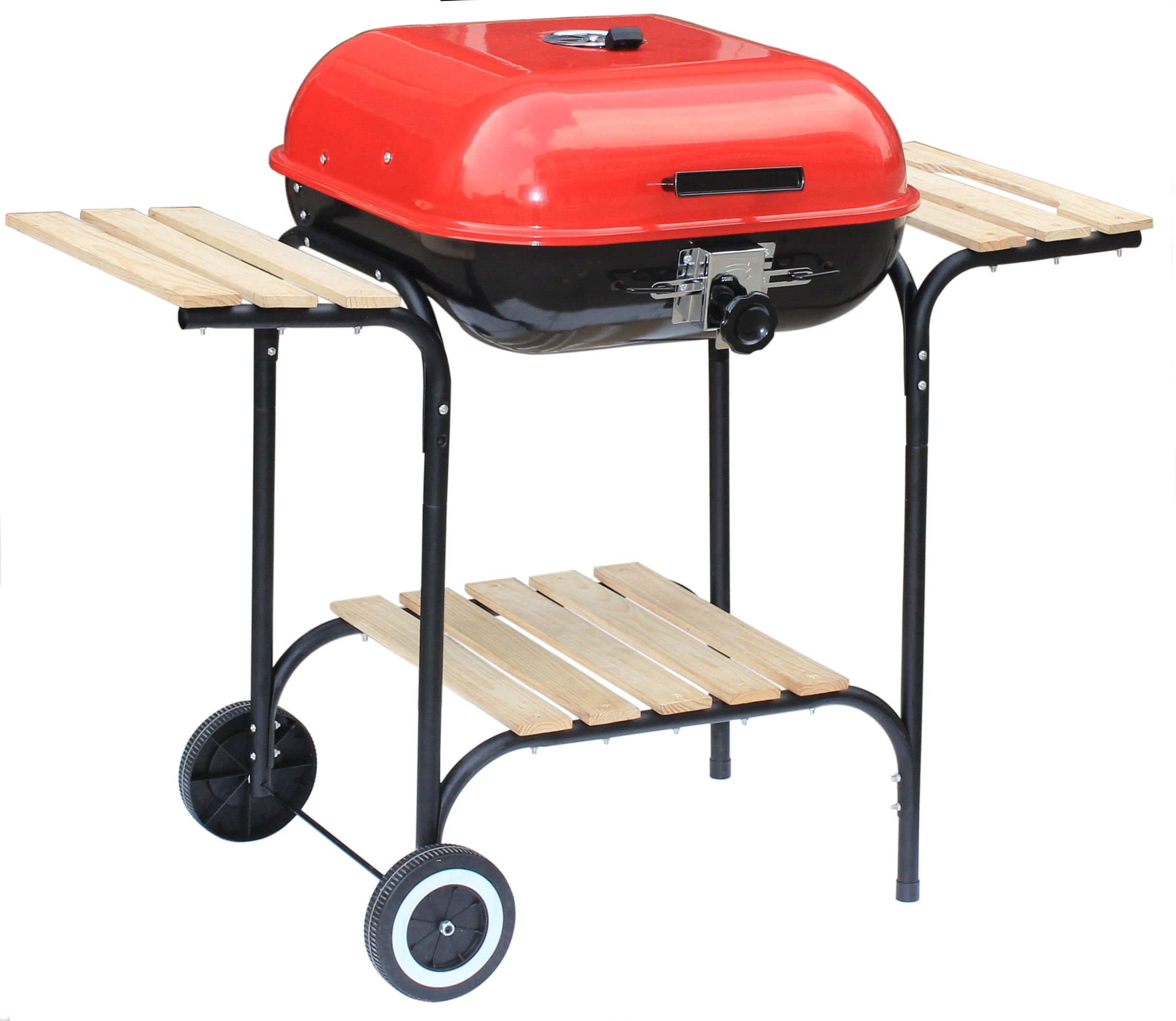 Grill Węglowy Activa Prostokątny Wózek z Pokrywą 46 cm