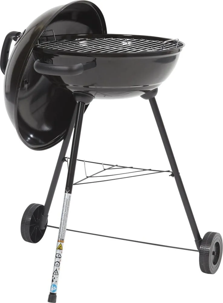 Grill węglowy z pokrywą ze stali emaliowanej