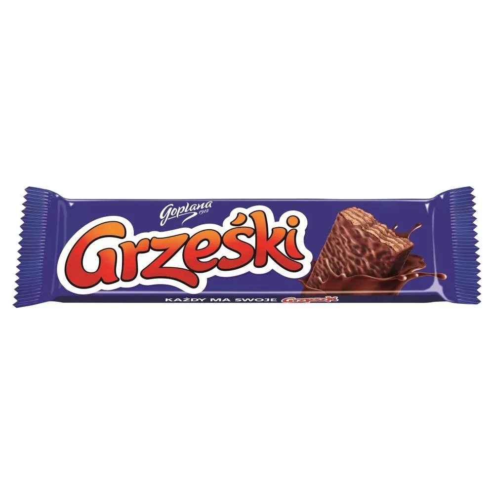 Grześki Wafel przekładany kremem kakaowym w czekoladzie 36 g