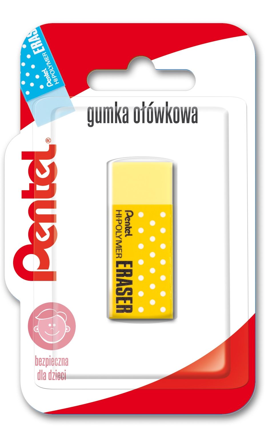 Gumka PENTEL ZE-05CM Żółty ZE-05CM