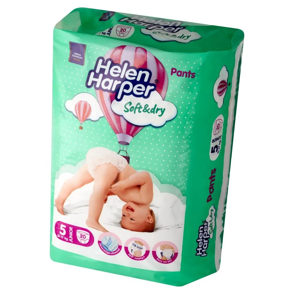 Helen Harper Soft & Dry Pieluchomajtki dla dzieci 5 junior 12-17 kg 20 sztuk