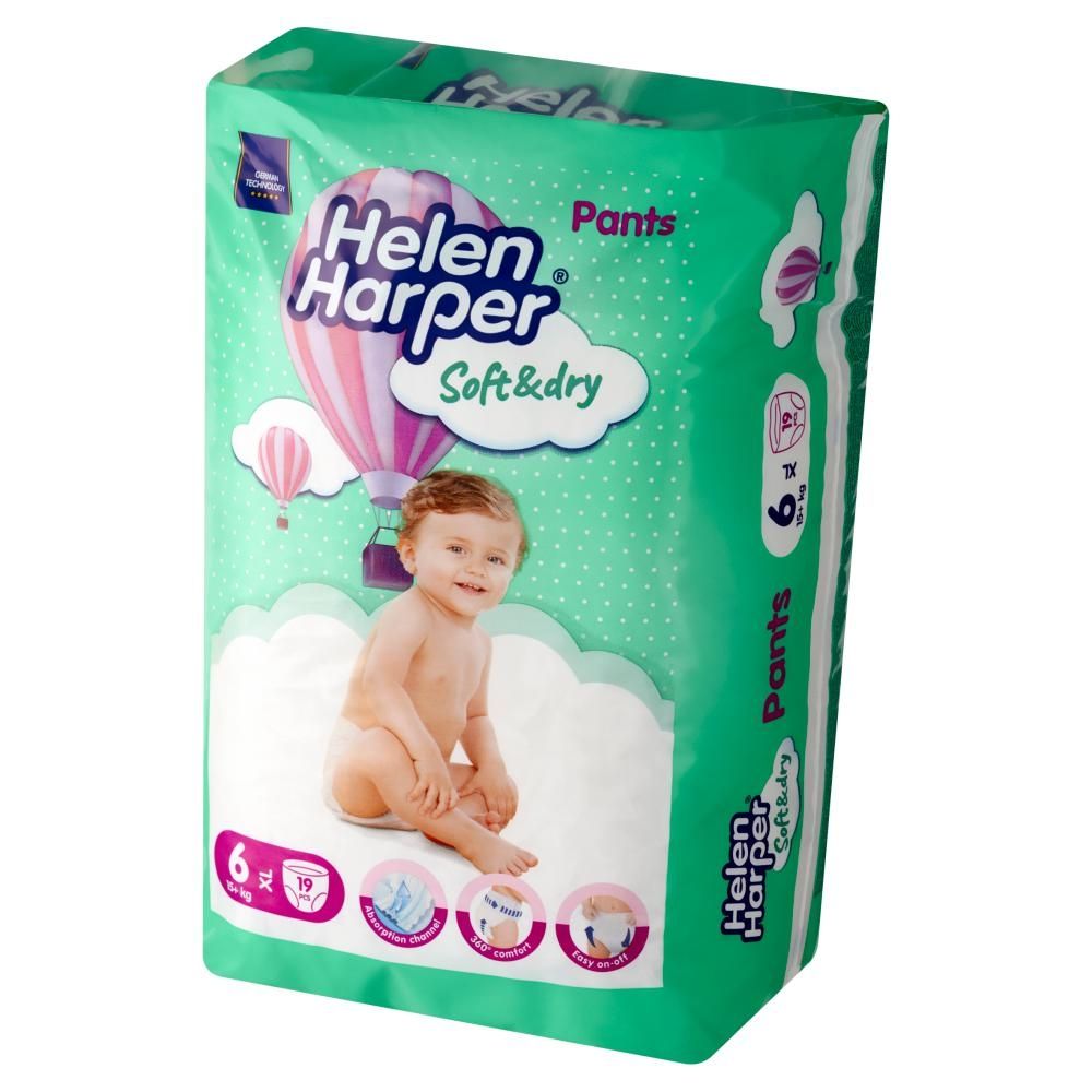 Helen Harper Soft & Dry Pieluchomajtki dla dzieci 6 XL 15+ kg 19 sztuk