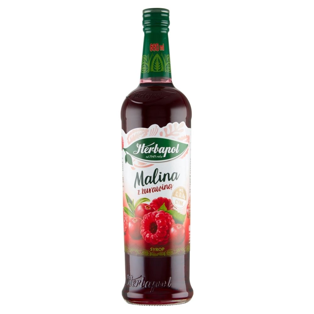 Herbapol Suplement diety syrop o smaku malinowo-żurawinowym 680 ml