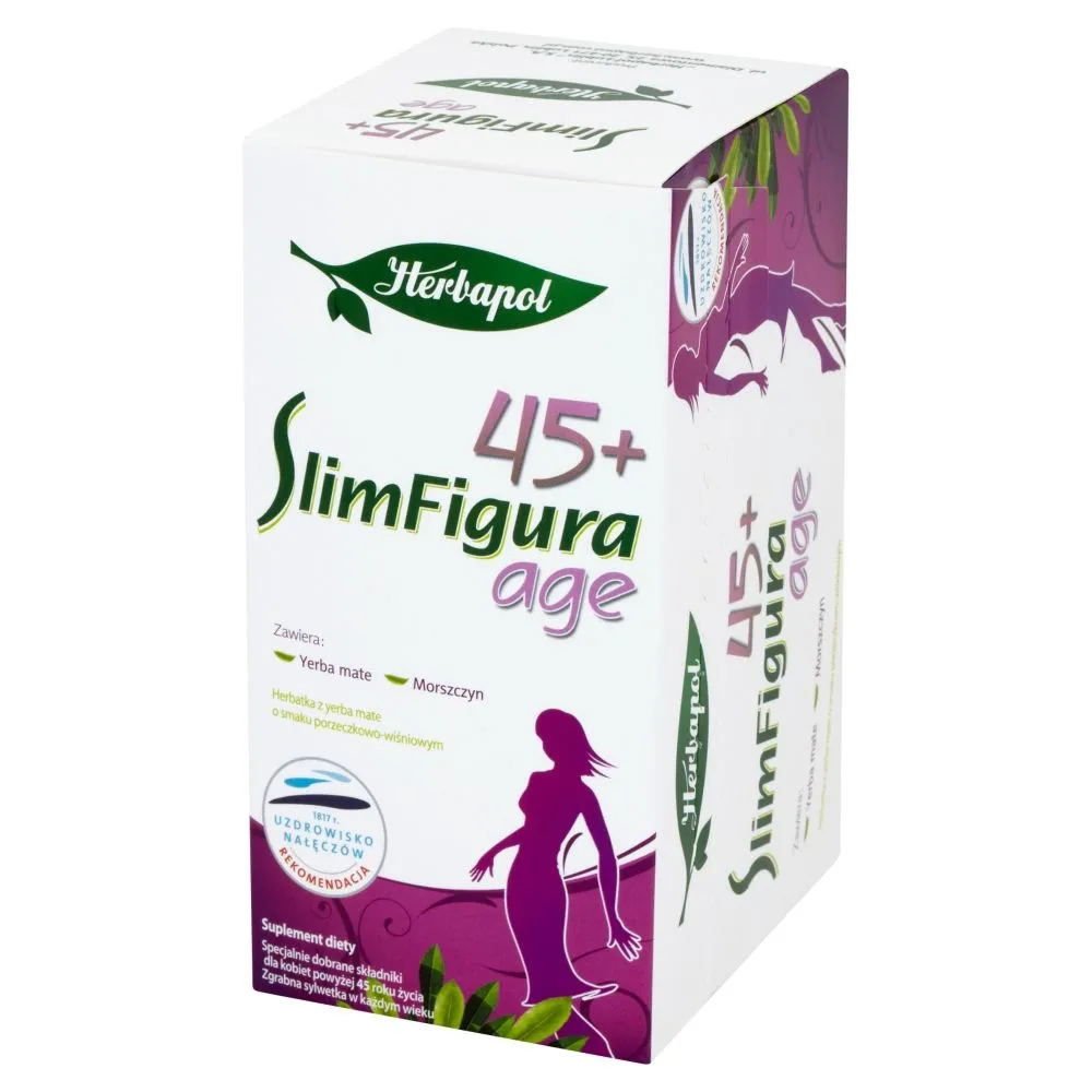 Herbapol SlimFigura Age 45+ Suplement diety Herbatka z yerba mate 40 g (20 torebek)