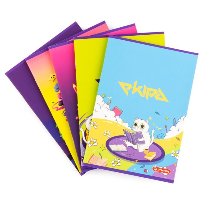 Herlitz Zeszyt w kratkę Ekipa A5 60 kartek mix wzorów