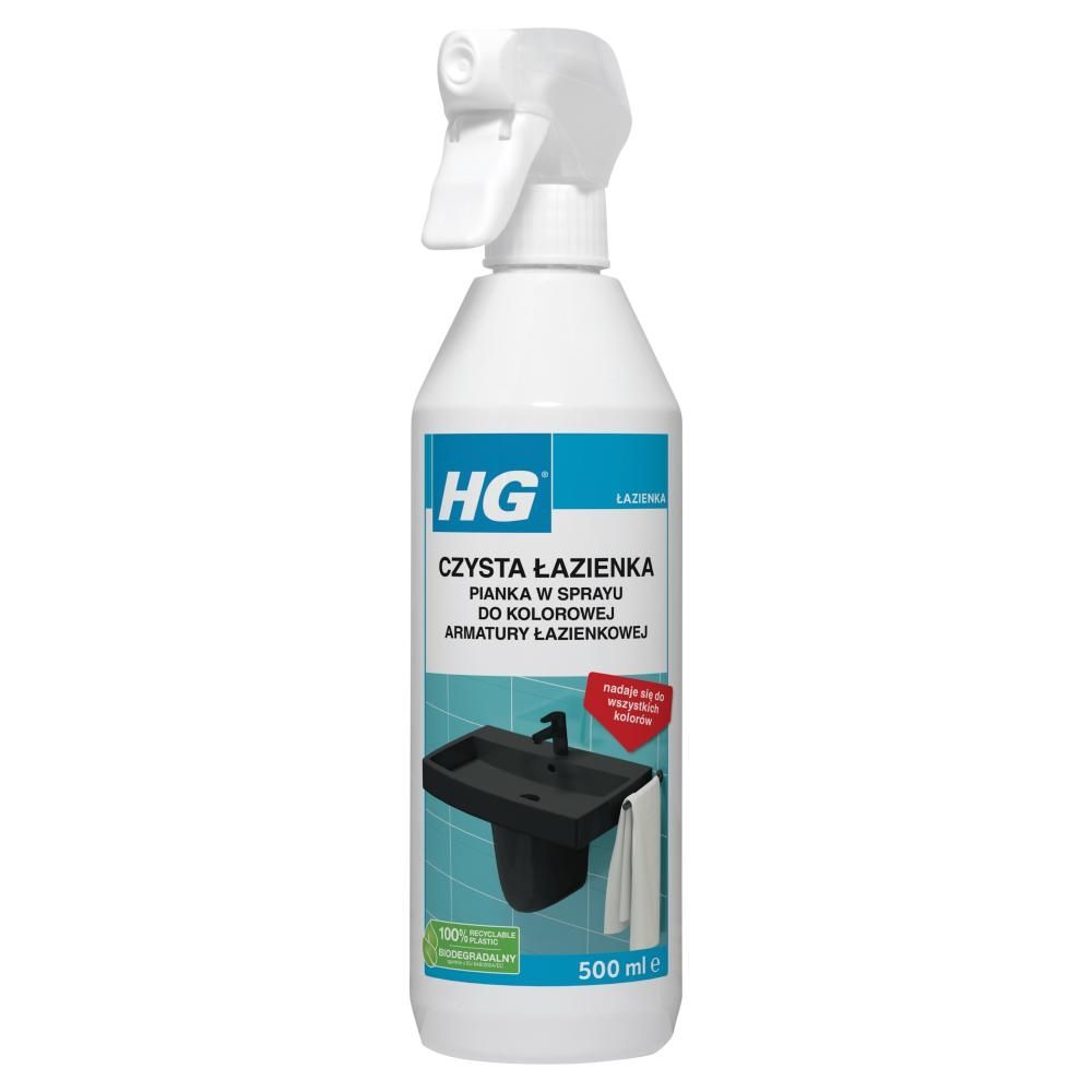 HG Pianka w sprayu do kolorowej armatury łazienkowej czysta łazienka 500 ml
