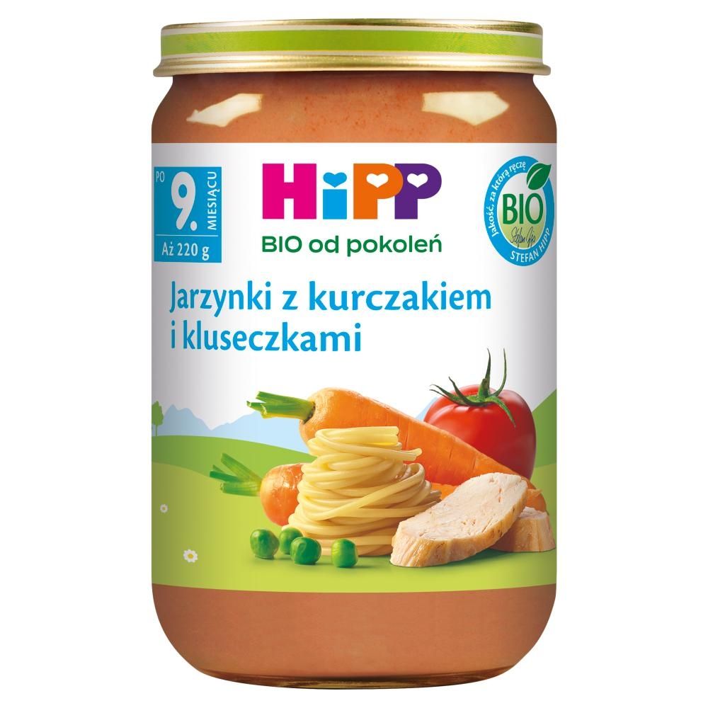 HiPP BIO Jarzynki z kurczakiem i kluseczkami po 9. miesiącu 220 g