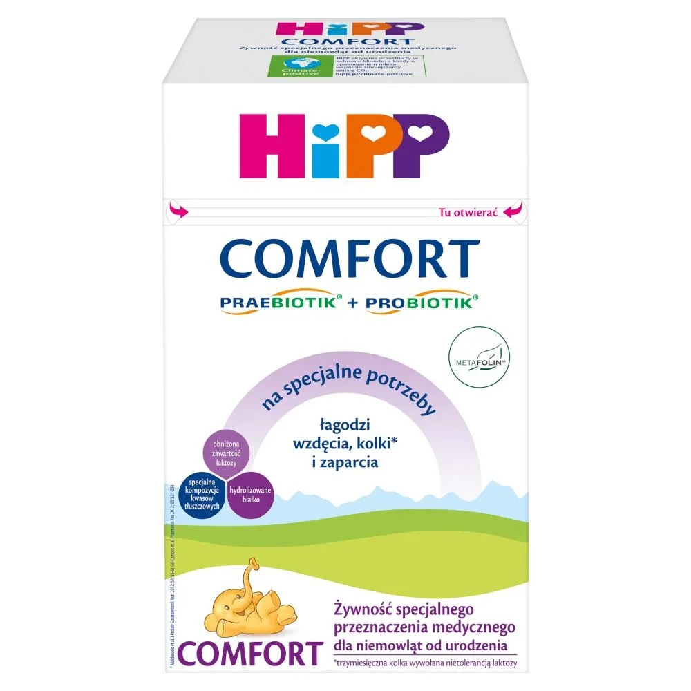 HiPP Comfort Żywność specjalnego przeznaczenia medycznego dla niemowląt od urodzenia 300 g