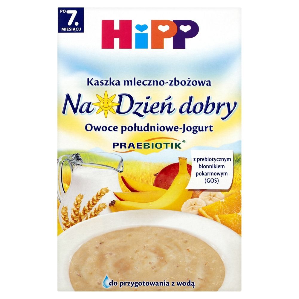 HiPP Na Dzień dobry Kaszka mleczno-zbożowa Owoce południowe-jogurt po 7. miesiącu 250 g