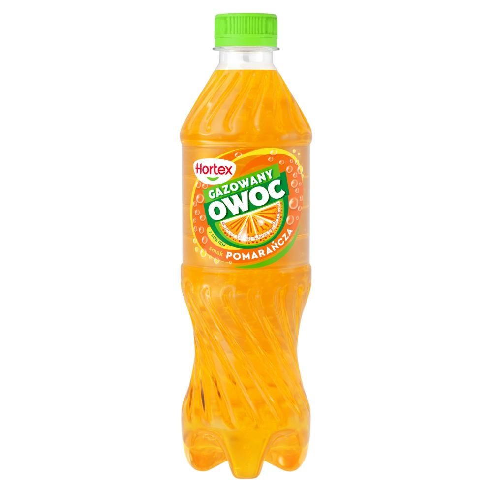 Hortex Gazowany Owoc Napój gazowany smak pomarańcza 500 ml