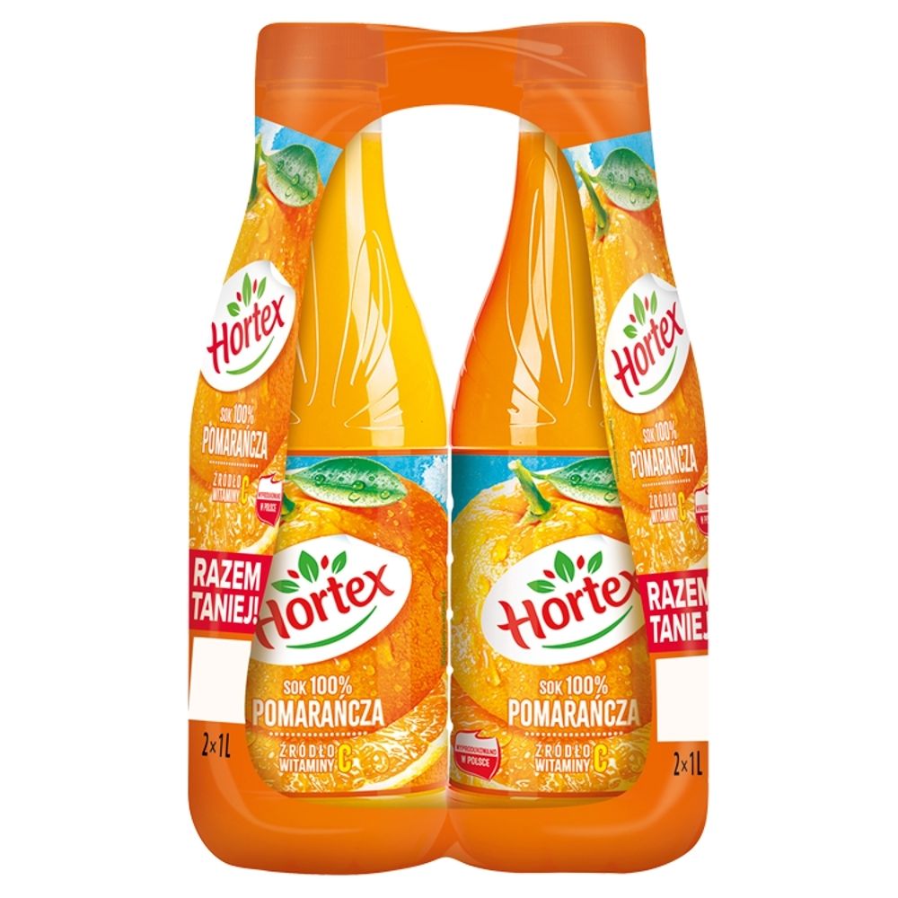 Hortex Sok 100 % pomarańcza 2 x 1 l