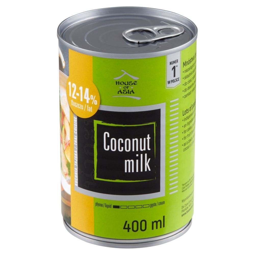 House of Asia Produkt roślinny z kokosa 12-14% 400 ml