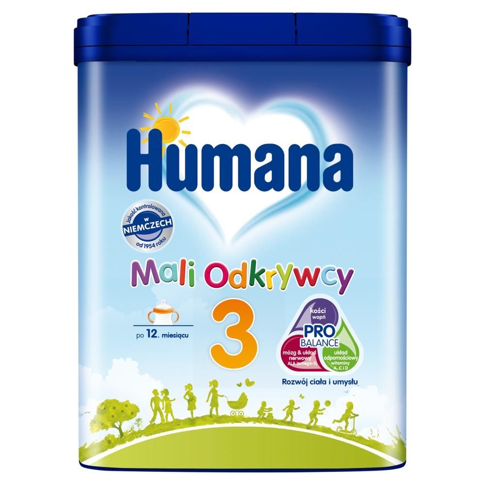 Humana 3 Mali Odkrywcy Produkt na bazie mleka po 12. miesiącu 650 g