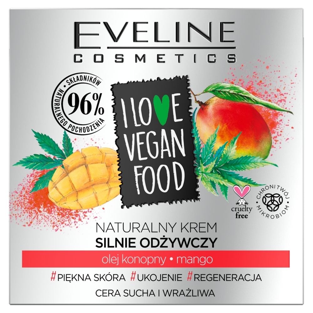 I LOVE VEGAN FOOD Krem odżywczy olej konopny + mango