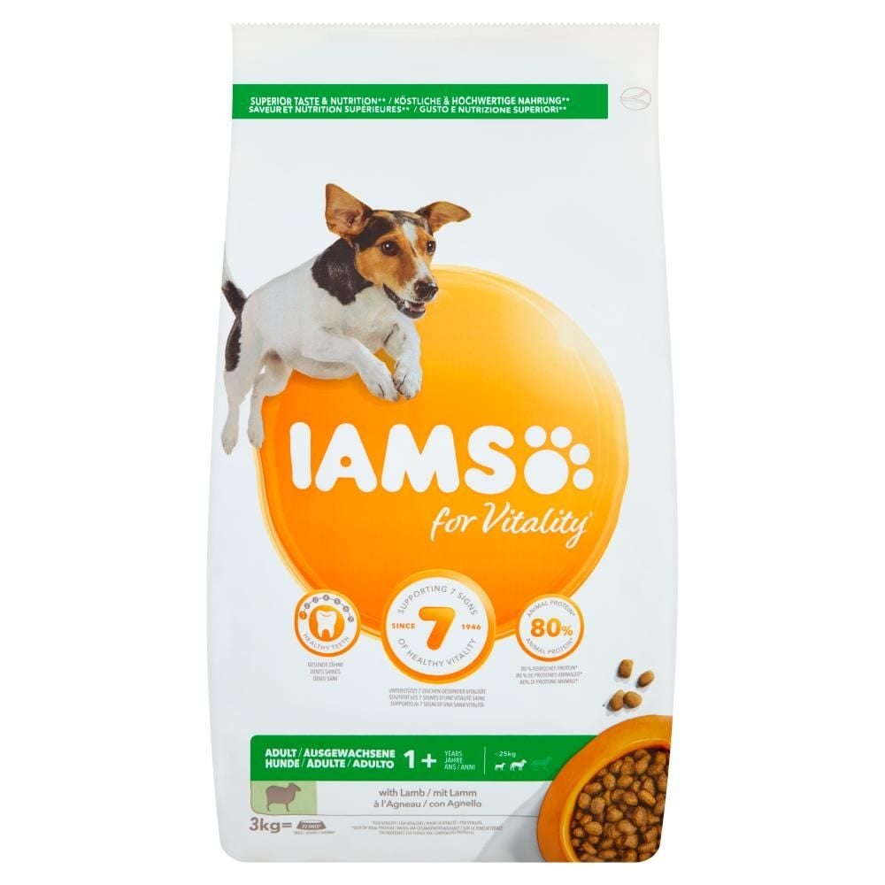 IAMS for Vitality Karma dla dorosłych psów ras małych i średnich z jagnięciną 3 kg