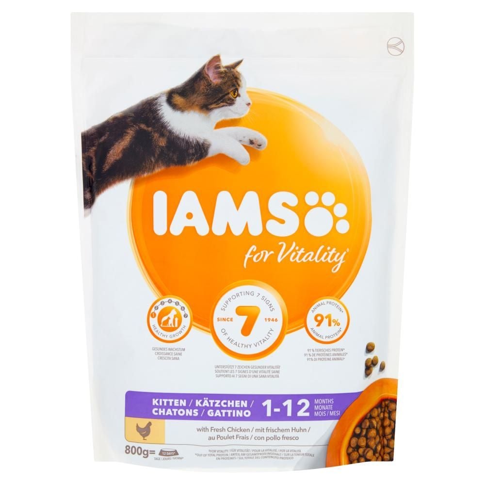IAMS for Vitality Karma dla kociąt ze świeżym kurczakiem 800 g