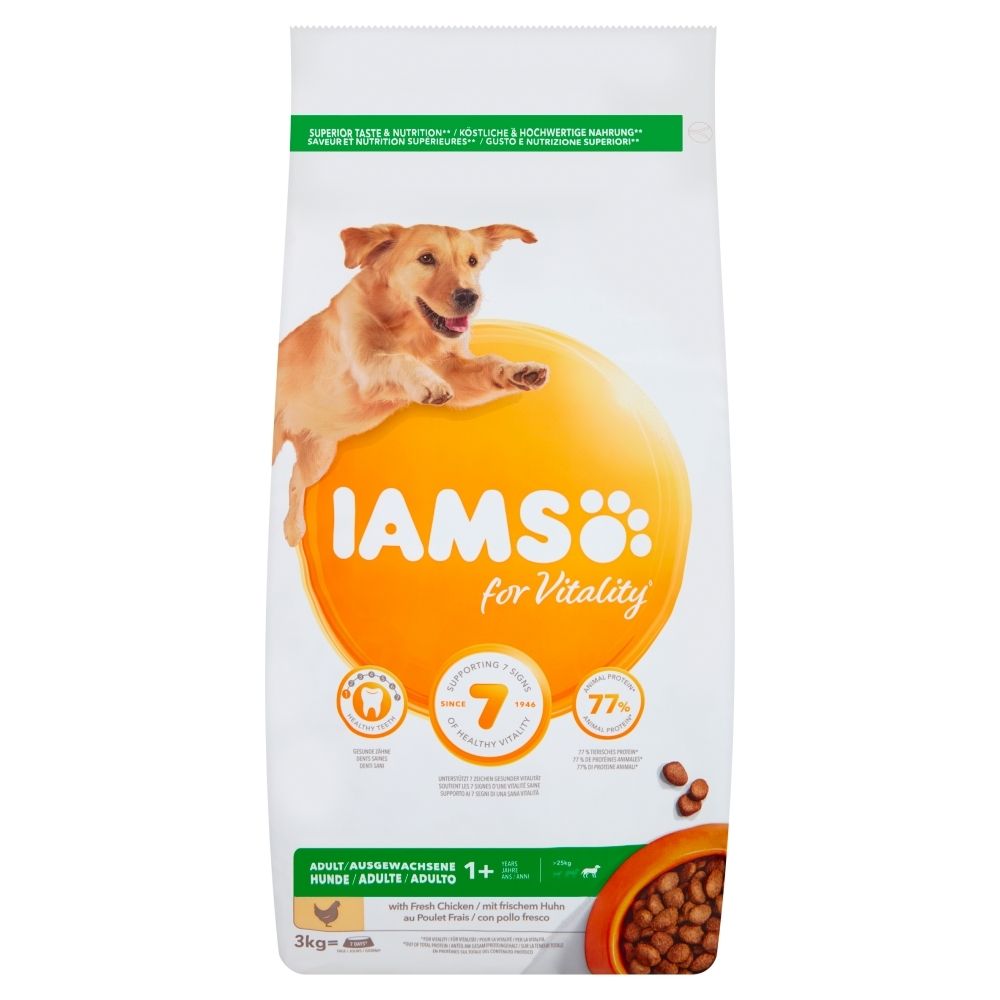 IAMS for Vitality Karma dla psów dorosłych ras dużych ze świeżym kurczakiem 3 kg