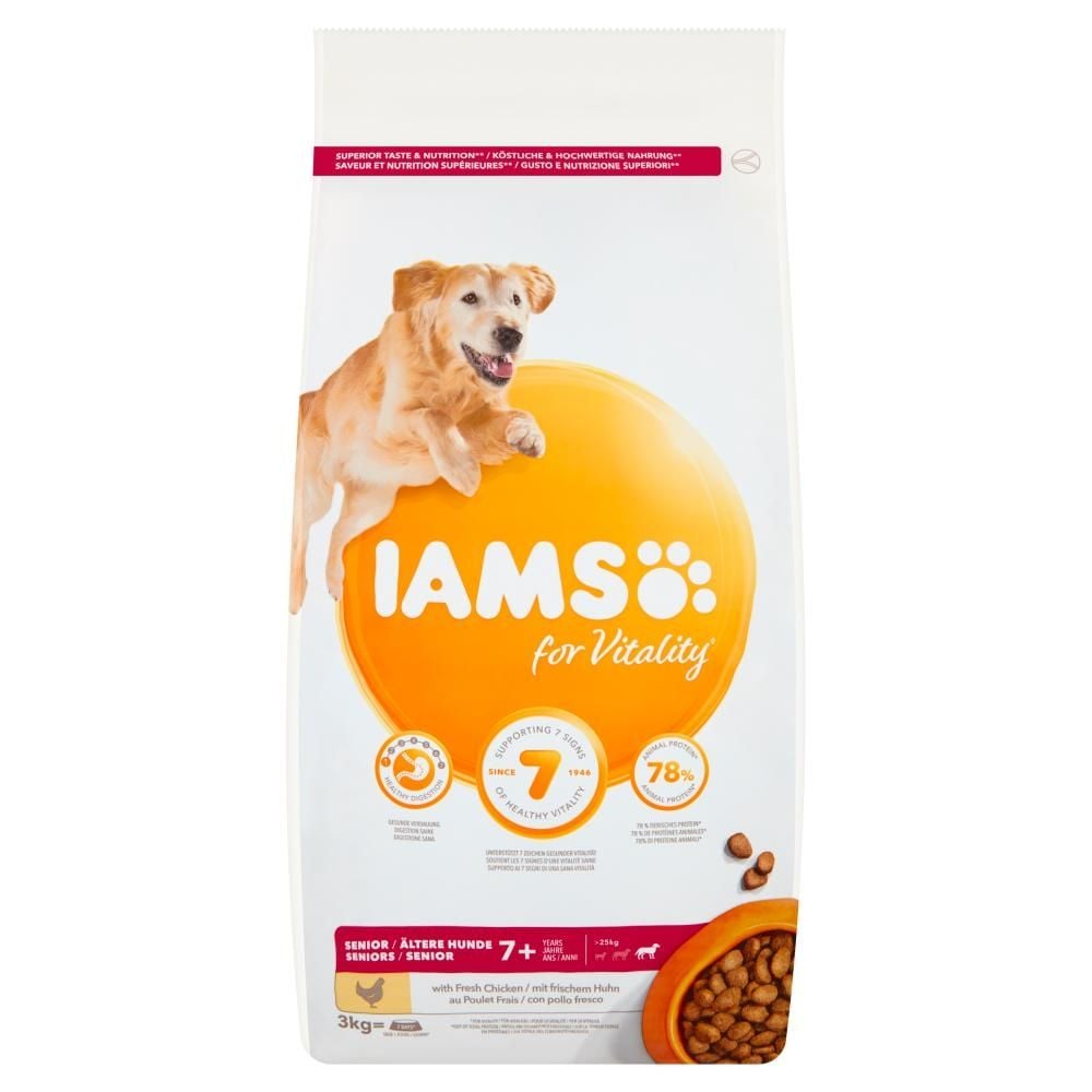 IAMS for Vitality Karma dla psów starszych ras dużych ze świeżym kurczakiem 3 kg