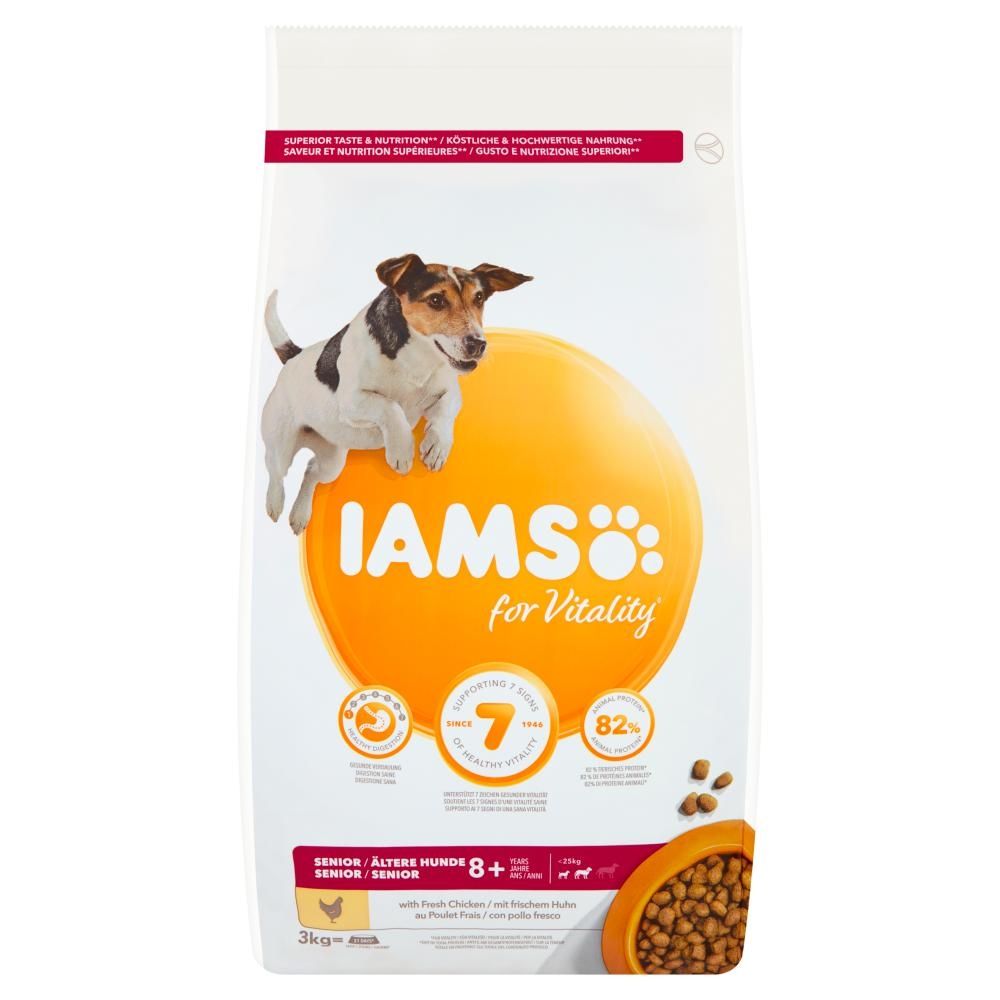 IAMS for Vitality Karma dla psów starszych ras małych i średnich ze świeżym kurczakiem 3 kg