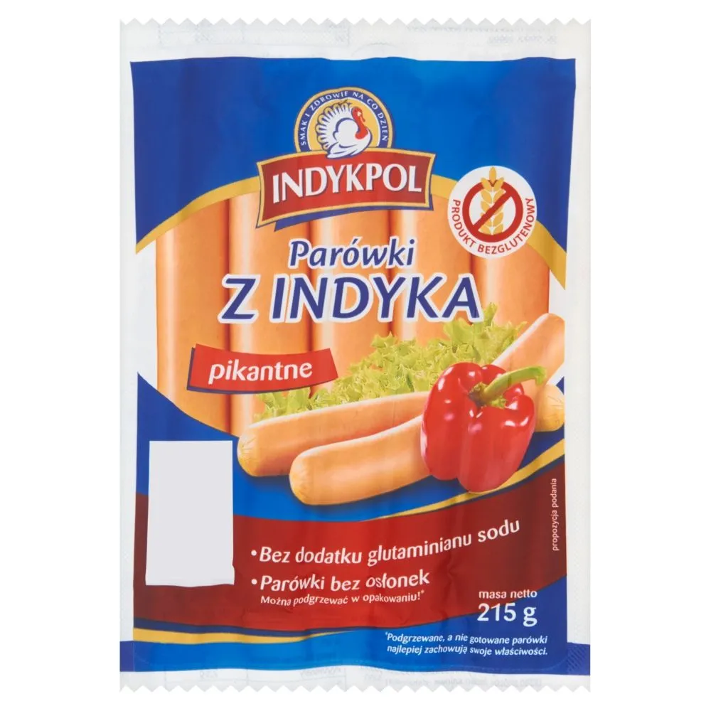 Indykpol Parówki z indyka pikantne 215 g
