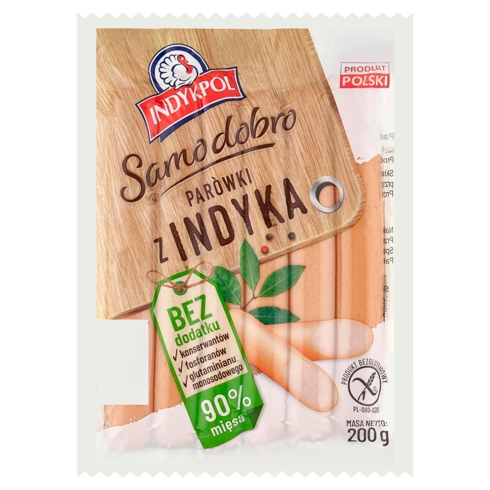 Indykpol Samo dobro Parówki z indyka 200 g