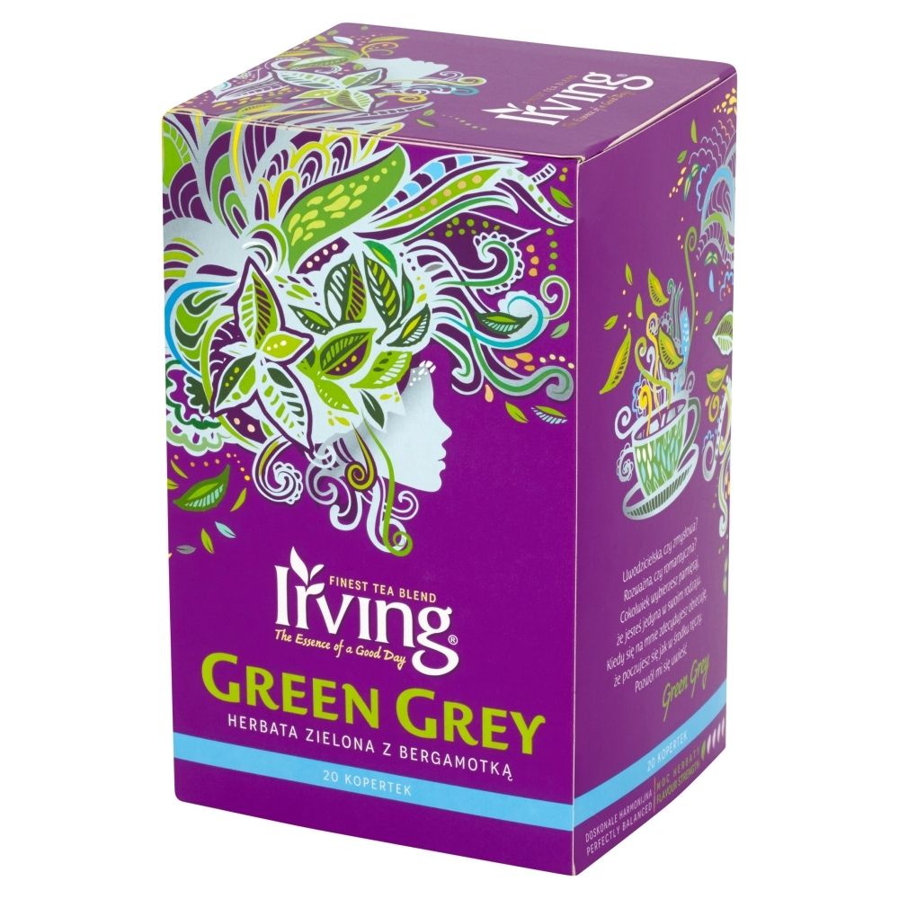 Irving Green Grey Herbata zielona z bergamotką 30 g (20 torebek)
